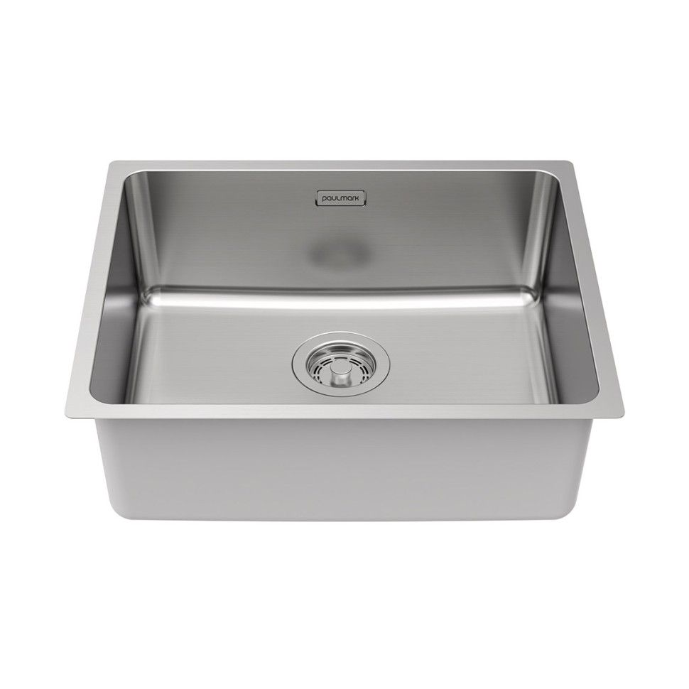 Мойка YUNI 54 UNI, нерж. сталь, YU54-BS, брашированная нерж. сталь, 540х440мм, Paulmark