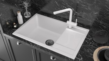 Мойка FLUGEN 60, IT-GRANIT, PM317850-WH, белый, 780х500 мм, Paulmark