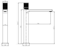 Смеситель для раковины Domus VBF-5DM02GM, вороненая сталь