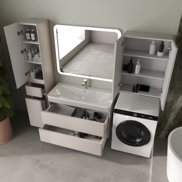 Тумба подвесная STYLE LINE "Атлантика 100", Люкс Плюс карамель под раковину Атлантика 100