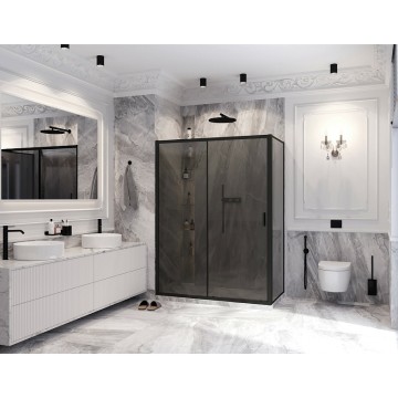 Боковая стенка Ambassador Forsa 80ABB (80х200) черный,стекло тонированное,1 место