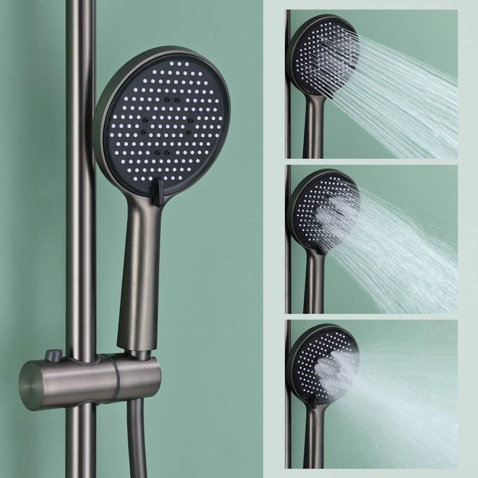 Душевая система Splenka для ванны и душа S221.24.09 Графит