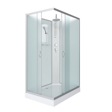 Душевая кабина Niagara Classic NG-43185-14QBKT (110х80х210) низкий поддон(13см),стекло матовое,3 места