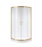 Душевое ограждение Niagara Nova NG-6407-08GOLD (100х100х195) четверть круга,золото,двери раздвижные,стекло прозрачное,1 место