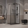 Душевая перегородка Niagara Nova NG-686-90BLACK (90х195) черный матовый,стекло прозрачное,1 место