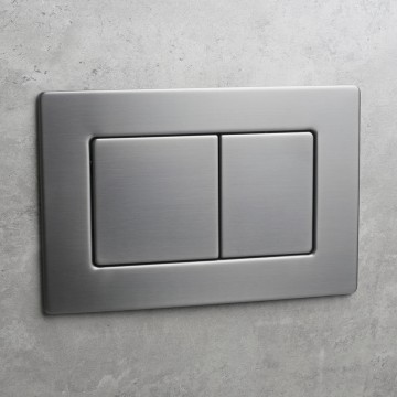 Кнопка смыва Veconi FLUSH V9, FLV9-GM, 237х159х6, нержавеющая сталь, оружейная сталь матовая