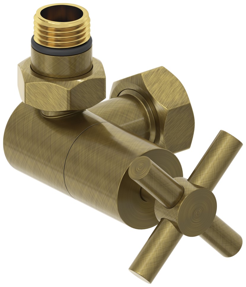 Вентиль 3D левый крест (G 1/2" НР х G 3/4" НГ)