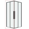 1/2 душевого ограждения Grossman Galaxy 1/2.K33.01.11.21.00 (110х195) черный матовый,стекло прозрачное, 1 место