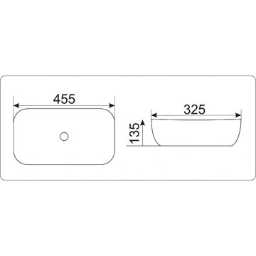 Раковина Ceramalux D1333H009