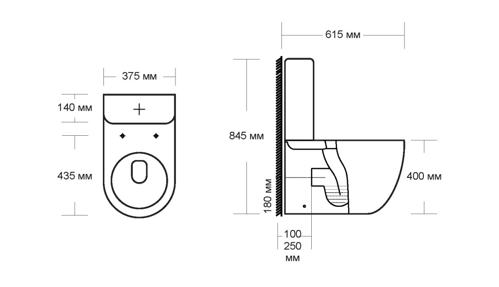 Унитаз-компакт MILLEAU Ferme MYL2055GW с микролифтом (белый глянец)