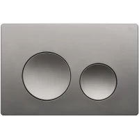 Кнопка смыва Veconi FLUSH V2, оружейная сталь матовая