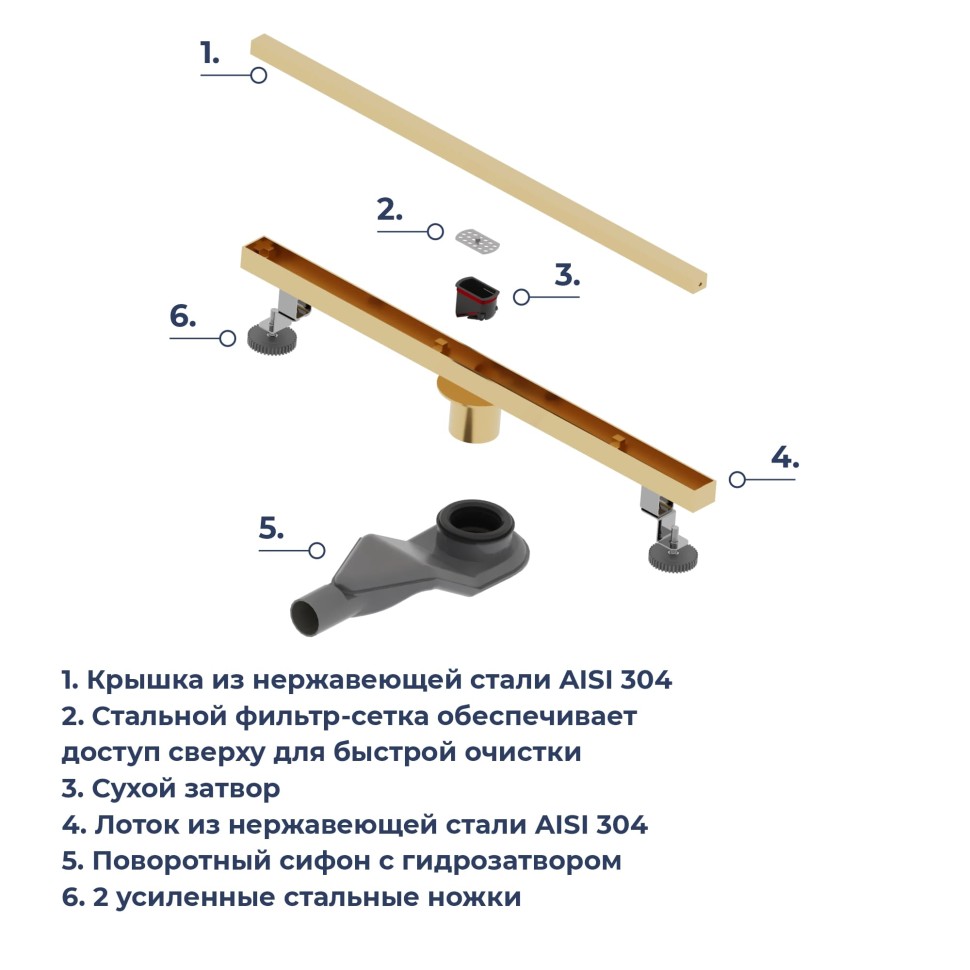 Душевой трап RGW SDR-51Gb (800)