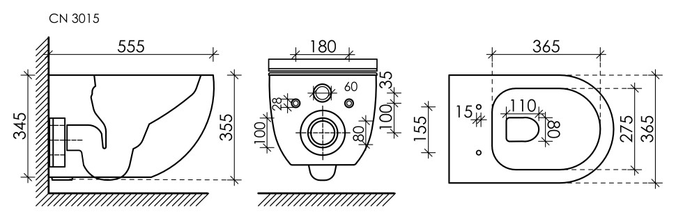 Подвесной унитаз Long Rimless