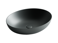 Умывальник чаша накладная овальная (цвет Темный Антрацит Матовый) Element 520x395x130мм