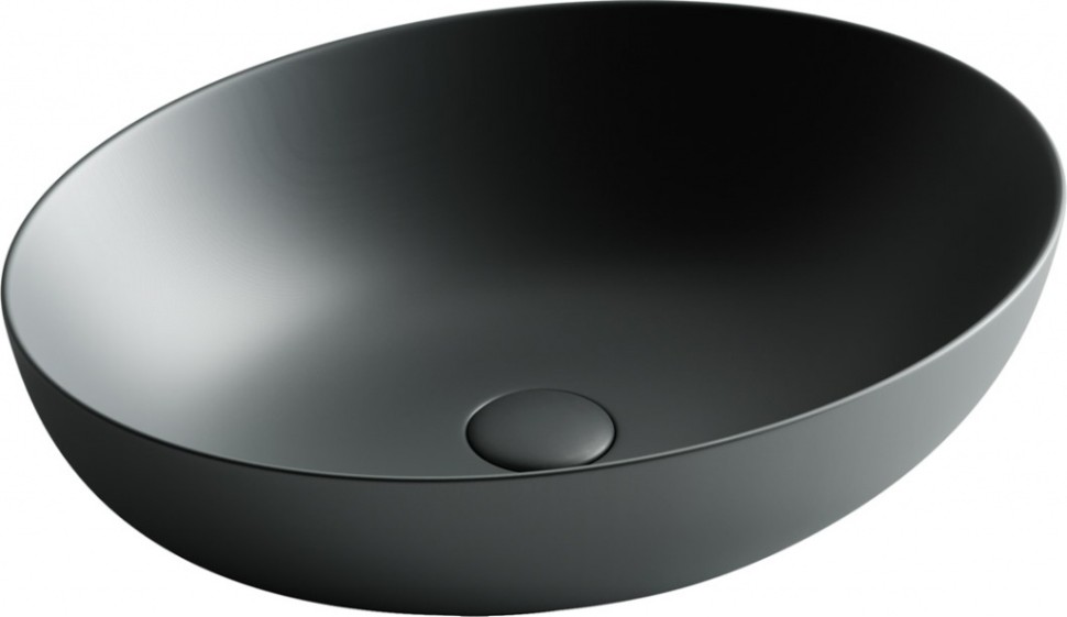 Умывальник чаша накладная овальная (цвет Темный Антрацит Матовый) Element 520x395x130мм