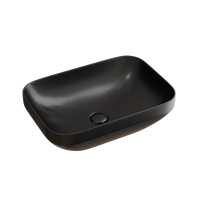 Умывальник чаша накладная прямоугольная (цвет Черный Матовый) Element 500x359x145мм