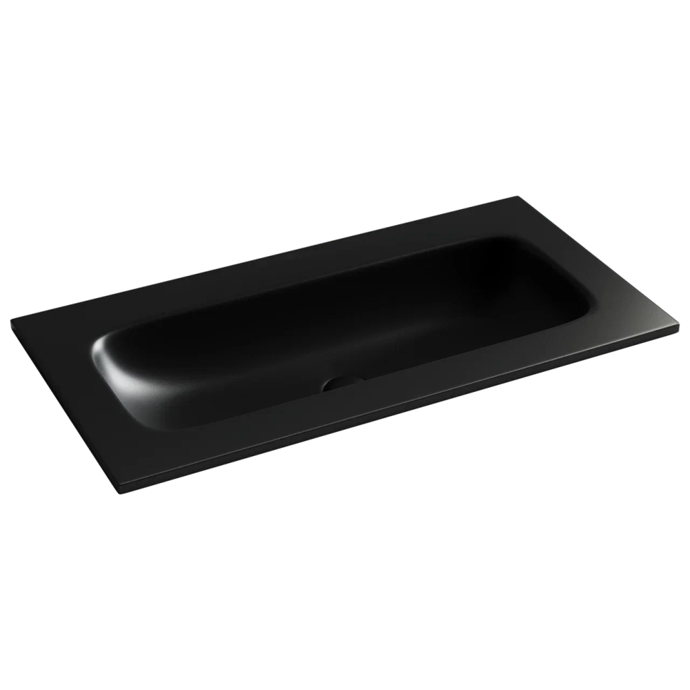 Раковина накладная мебельная CERAMICANOVA Grace прямоугольная 910x457x137 без отверстия под смеситель 910*457*137 цвет черный матовый CN7019MBwx
