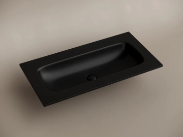 Раковина накладная мебельная CERAMICANOVA Grace прямоугольная 910x457x137 без отверстия под смеситель 910*457*137 цвет черный матовый CN7019MBwx
