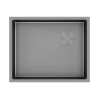 Мойка нерж. сталь NEXT-SKEW 54 UNI, PM885444-GM-M, матовая вороненая сталь, 540х440мм, Paulmark 1,2мм