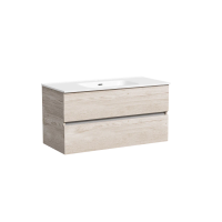 Тумба подвесная SANCOS Urban 990х450х550, c двумя ящиками оснащенными доводчиками, дуб галифакс натуральный , арт. UR100EG