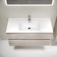 Тумба подвесная SANCOS Urban 990х450х550, c двумя ящиками оснащенными доводчиками, дуб галифакс натуральный , арт. UR100EG