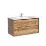 Тумба подвесная SANCOS Marmi 2.0 890х445х520 с двумя ящиками оснащенными доводчиками скрытого монтажа, дуб чарльстон, арт.MR2.090ECH