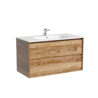 Тумба подвесная SANCOS Marmi 2.0 890х445х520 с двумя ящиками оснащенными доводчиками скрытого монтажа, дуб чарльстон, арт.MR2.090ECH