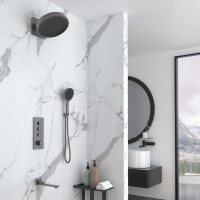 Душевой комплект Inspire VSFW-433TI3GM встраиваемый, термостат, трехрежимный, вороненая сталь