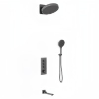 Душевой комплект Inspire VSFW-433TI3GM встраиваемый, термостат, трехрежимный, вороненая сталь