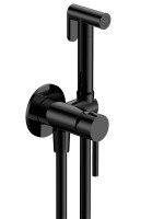 AQM6217MB Siena Готовый комплект гигиенического душа (скрытый монтаж, латунная лейка), Черный матов