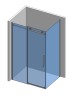 Боковая панель, стекло 8мм, цвет профиля хром. Размер 900*1950