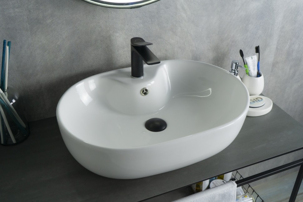 Раковина Gid N9163 51127 накладная белая 59x41x16