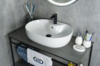 Раковина Gid N9163 51127 накладная белая 59x41x16
