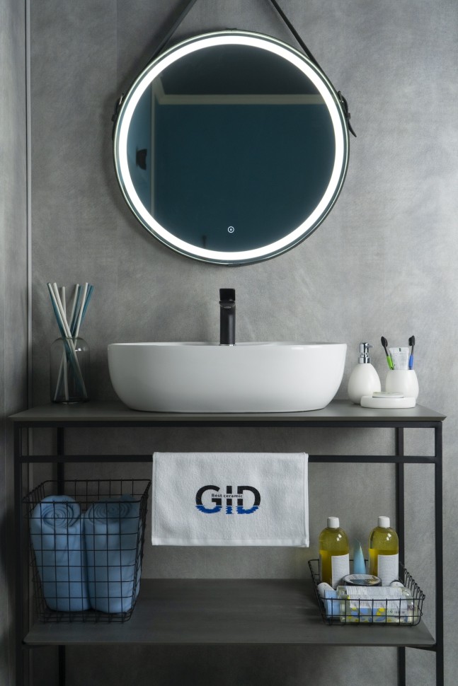Раковина Gid N9163 51127 накладная белая 59x41x16