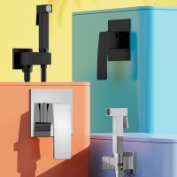 Смеситель Raglo с гигиеническим душем встраиваемый черный