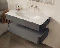 База под раковину Vincea  Caprise 1200 подвесная, 1 выкатной ящик soft close, серый матовый