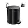 Ведро-контейнер BERGES для мусора с педалью 5 л, микролифт, черное