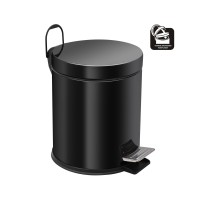 Ведро-контейнер BERGES для мусора с педалью 5 л, микролифт, черное