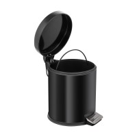 Ведро-контейнер BERGES для мусора с педалью 5 л, микролифт, черное