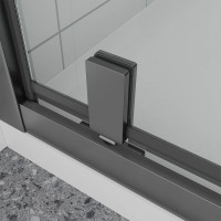 Душевая дверь Veconi Ottimo P30 GR, 900x1900, графит брашинг, стекло прозрачное