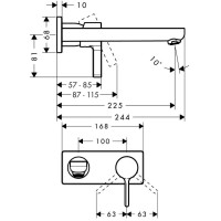 Смеситель для раковины Hansgrohe Metris S 31163000 хром