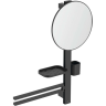 Ideal Standard Комплект аксессуаров ALU+ Beauty Bar M: штанга, зеркало, полочка, полот-тель, стакан; черный мат.