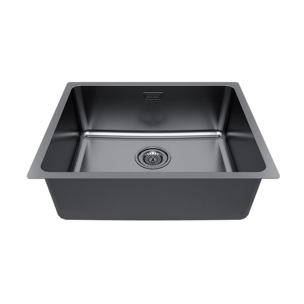 Мойка YUNI 54 UNI, нерж. сталь, YU54-GM, вороненая сталь, 540х440мм, Paulmark