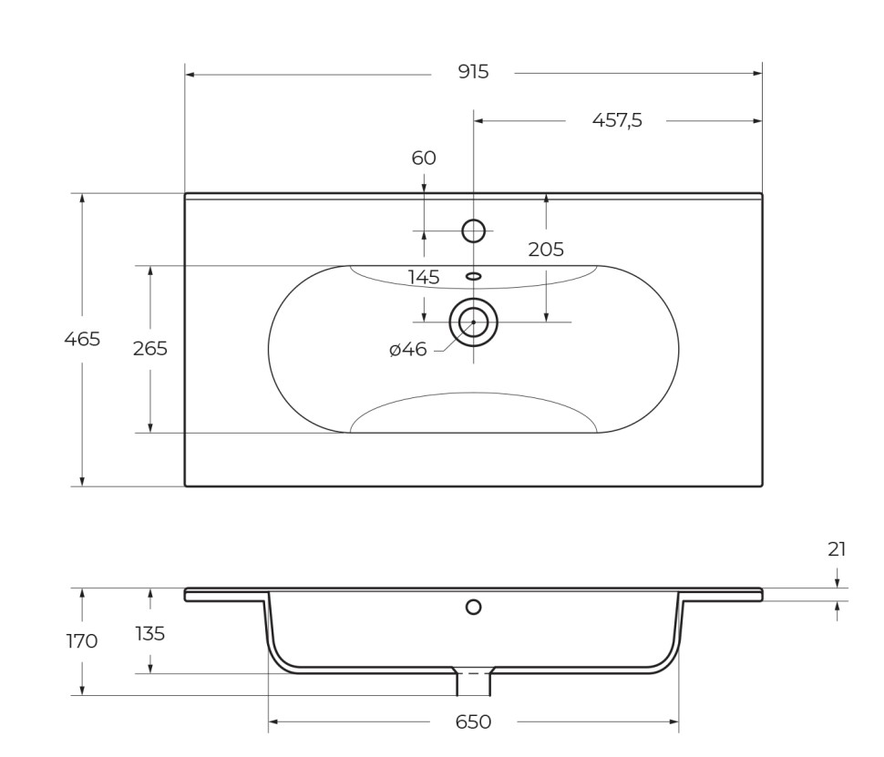 Керамическая раковина BelBagno LOVE LOV-900-LVB