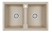 Мойка TANDEM 80/2, IT-GRANIT, PM238150-BE, бежевый, 810х500, Paulmark