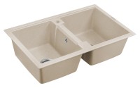 Мойка TANDEM 80/2, IT-GRANIT, PM238150-BE, бежевый, 810х500, Paulmark