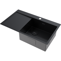 Кухонная мойка Omoikiri Akisame 86-R Side-GB нерж. сталь/графит