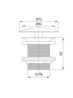 Донный клапан с фиксированной декоративной крышкой CEZARES CZR-А81-01