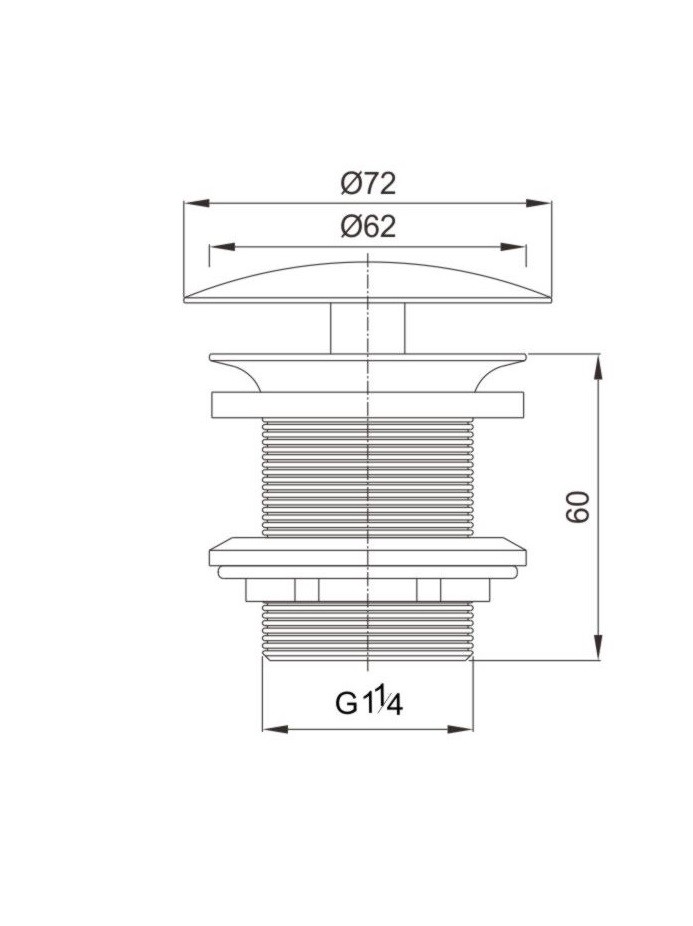 Донный клапан с фиксированной декоративной крышкой CEZARES CZR-А81-01
