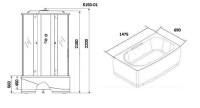 Душевая кабина Niagara Ultra NG-5150-01 (150х70х220) высокий поддон(56см),стекло тонированное,4 места